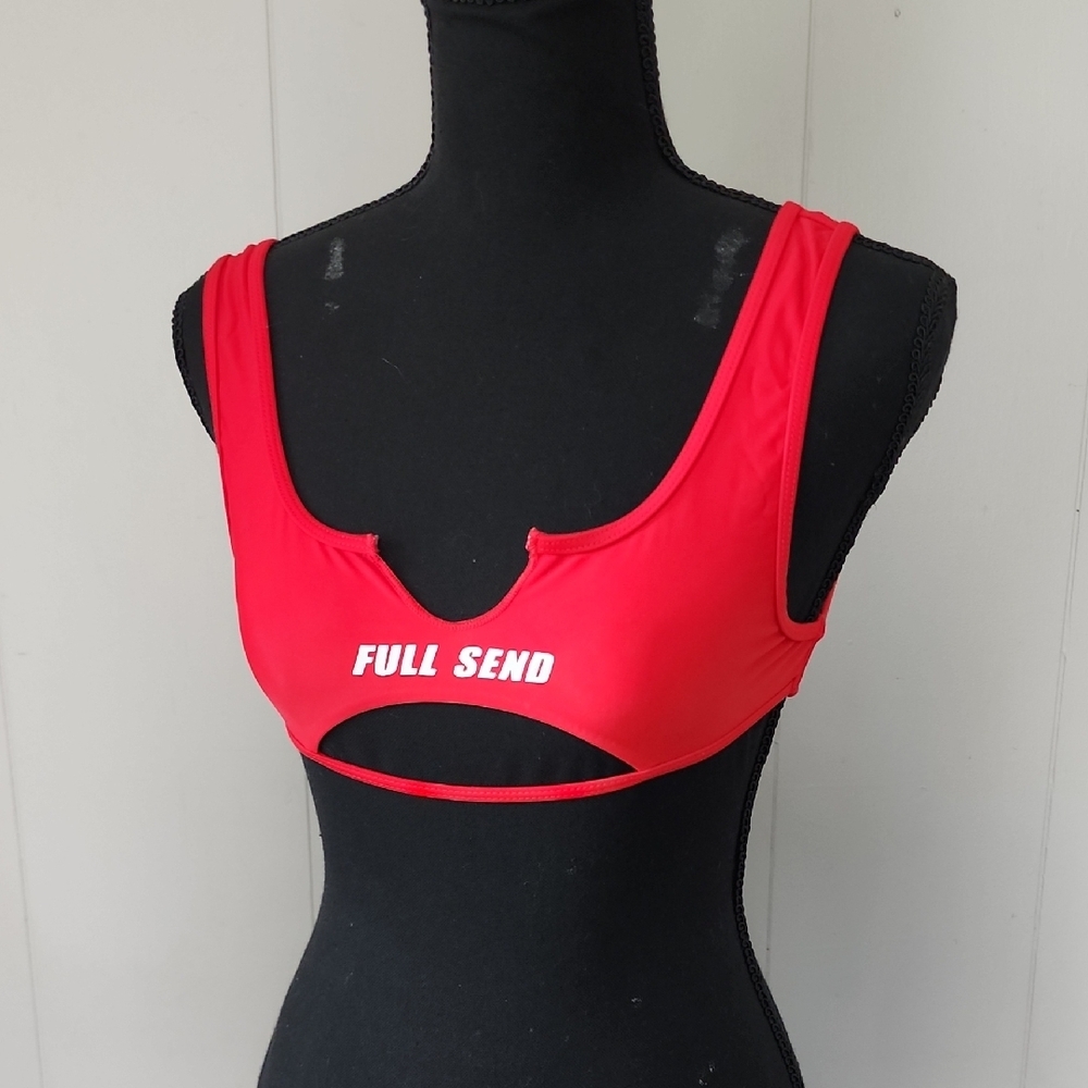 Full Send Women's Red Bikini Top